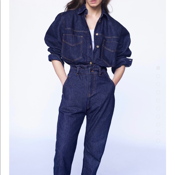 Zara Tops - New Zara‎ blue denim overshirt